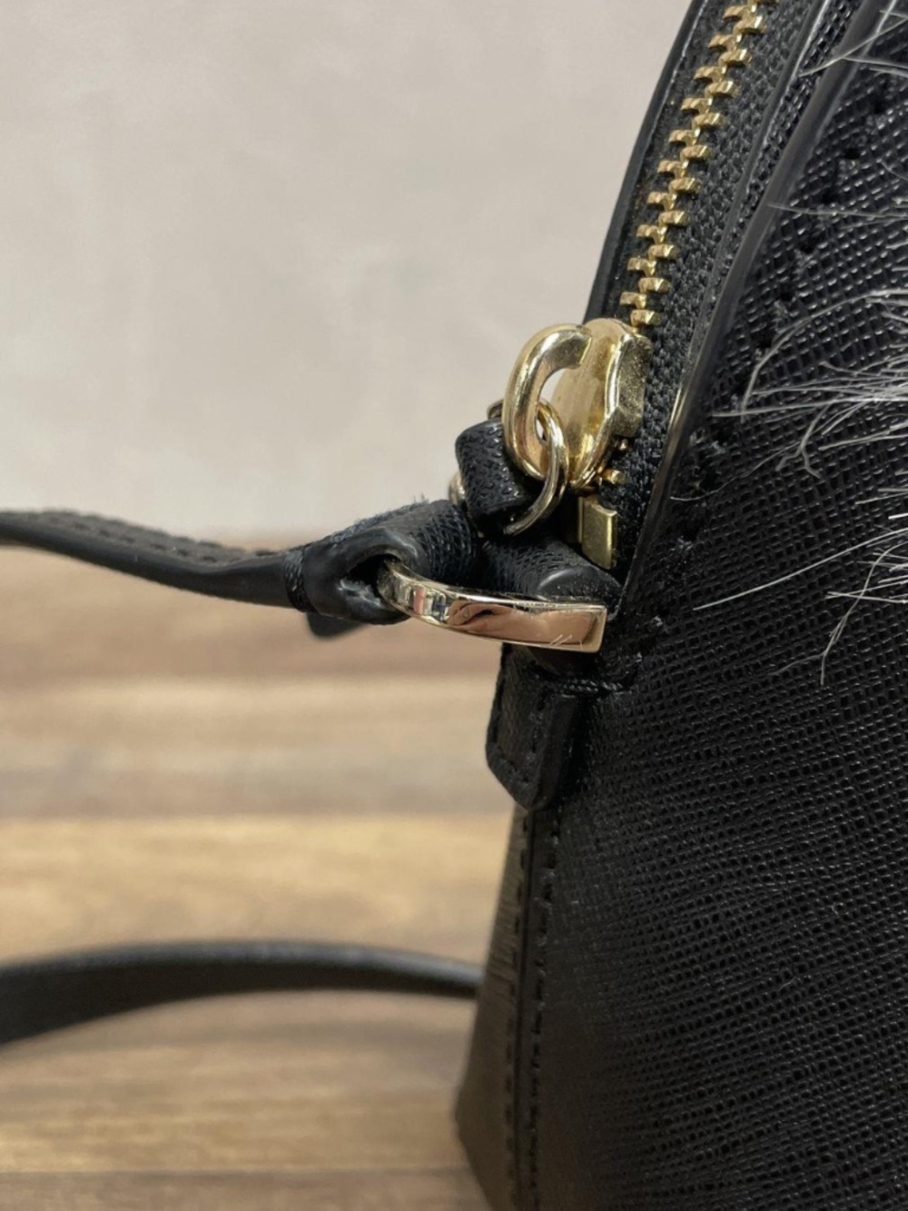 Kate Spade Black Cream Leather Owl Crossbody Bag Gold Hardware - Picture 7 of 8